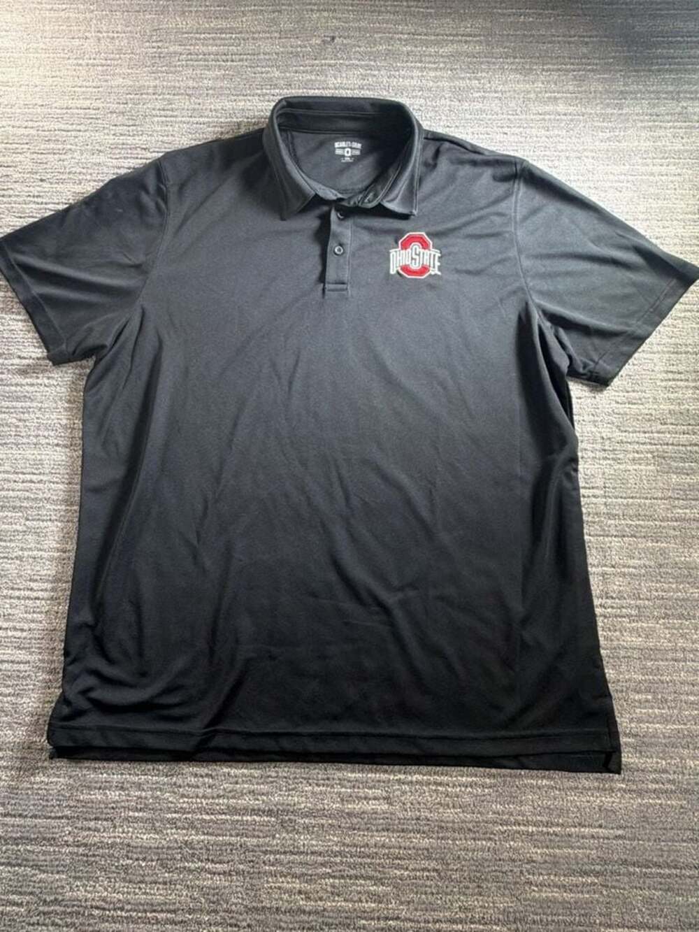 Scarlet & Gray Ohio State Buckeyes Polo Shirt Black XXL